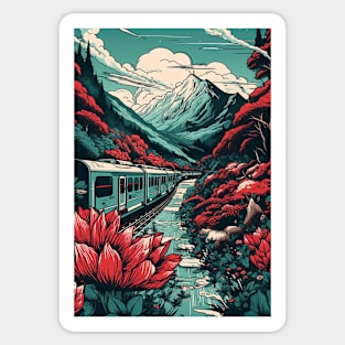 Beautiful Railway in Japan Sticker